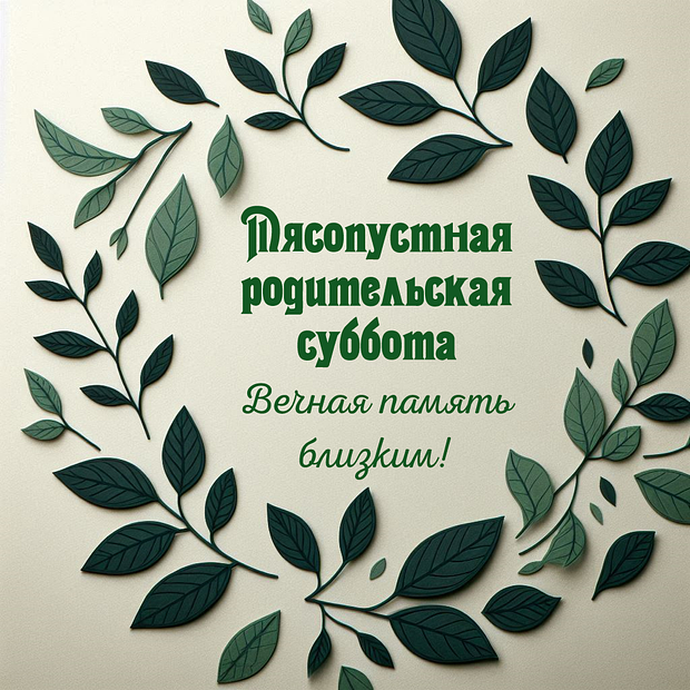 Скачать бесплатно открытку на Родительскую субботу
