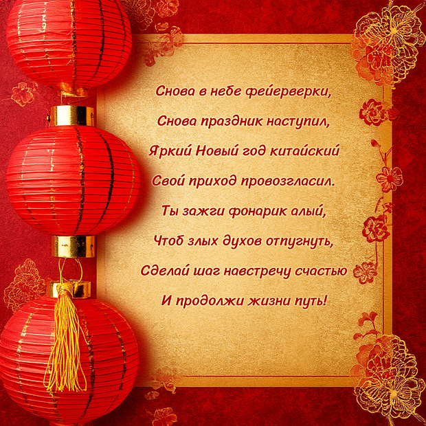 Стихи с поздравлением с китайским Новым годом