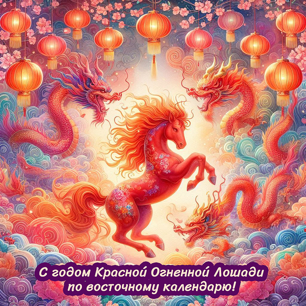 Открытка с китайским Новым годом
