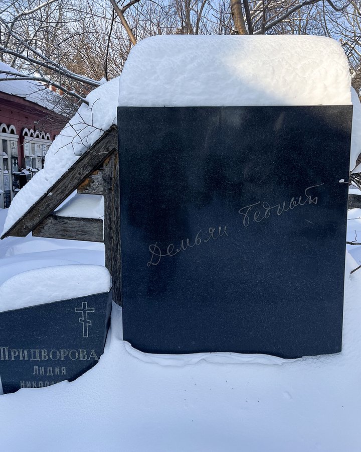 Могила поэта Демьяна Бедного на Новодевичьем кладбище в Москве, 2026 год