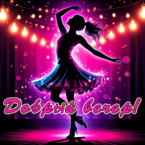 Красивая открытка с добрым вечером

