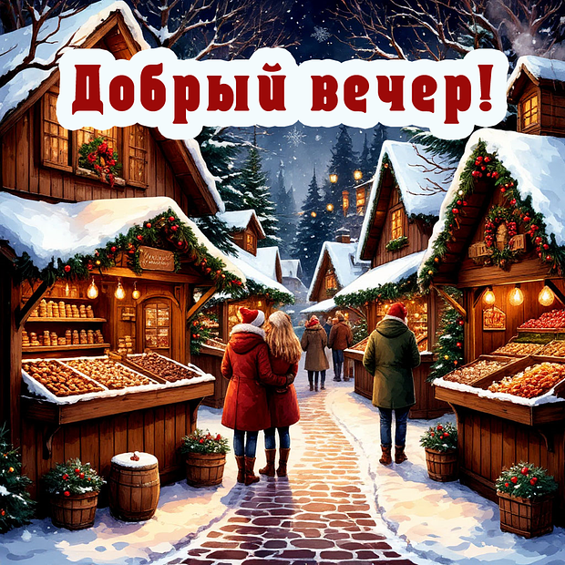 Скачать бесплатно открытку с добрым вечером
