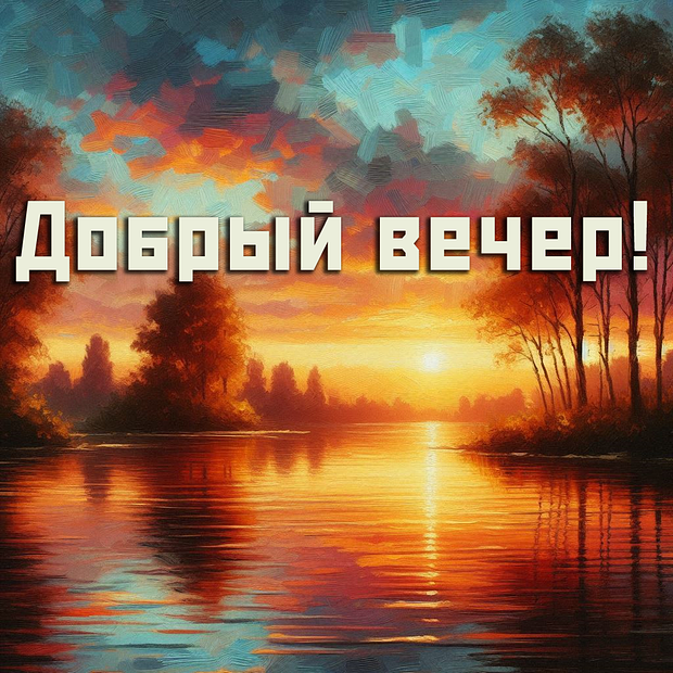 Скачать открытку с добрым вечером
