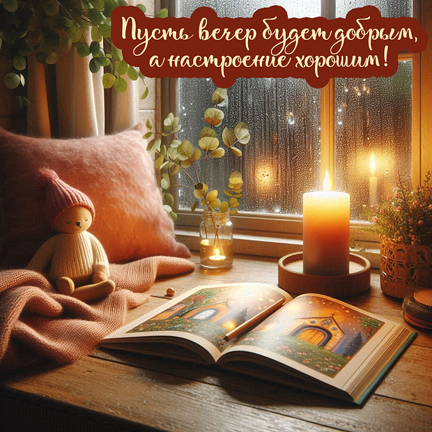 Скачать бесплатно открытку с добрым вечером
