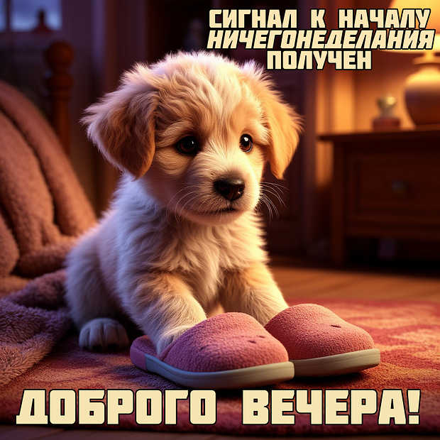 Скачать открытку с пожеланием доброго вечера
