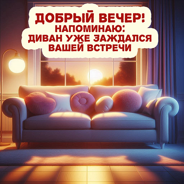 Открытка с пожеланием доброго вечера

