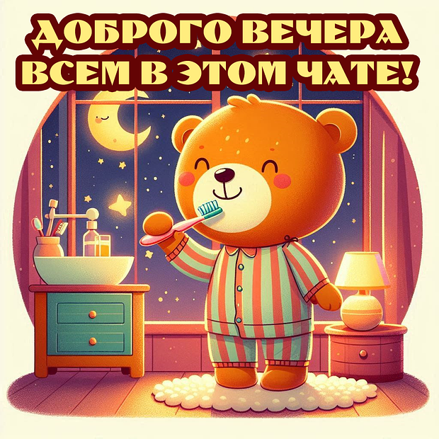 Открытка с добрым вечером

