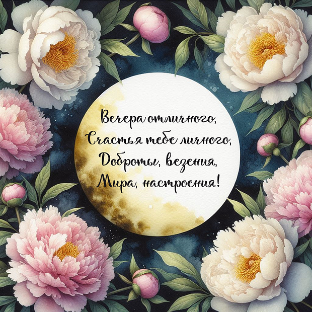 Пожелание в стихах с добрым вечером

