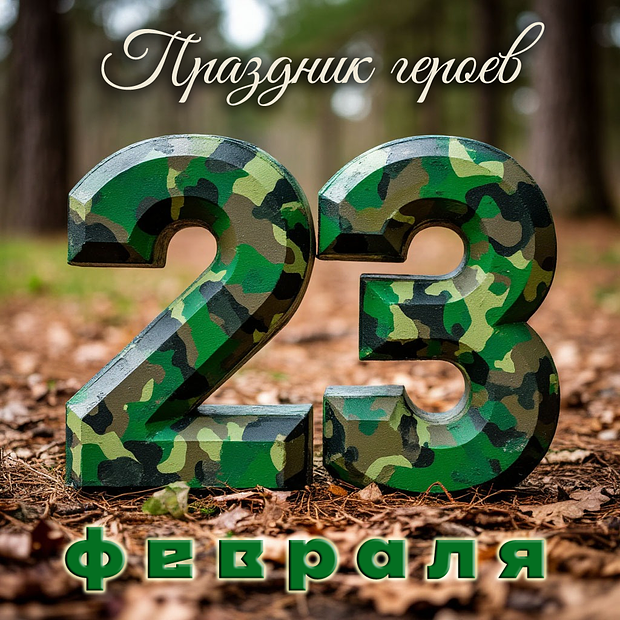 Поздравление с Днем защитника Отечества в открытке
