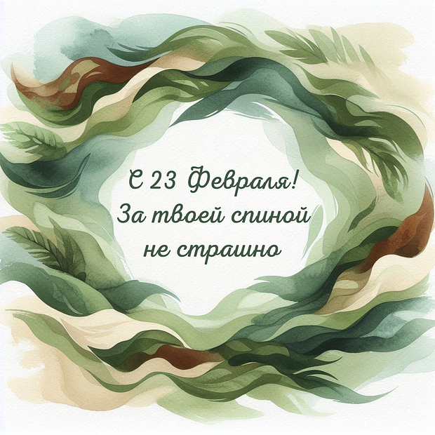 Открытка с поздравлением на День защитника Отечества
