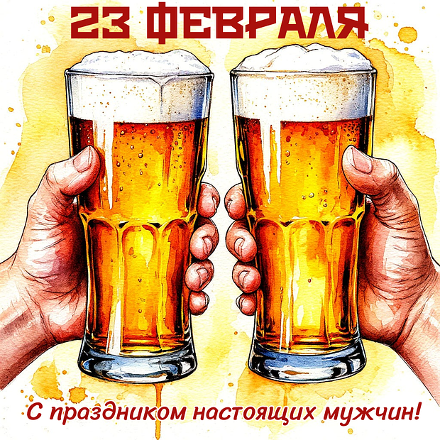 Открытка с Днем защитника Отечества мужчинам