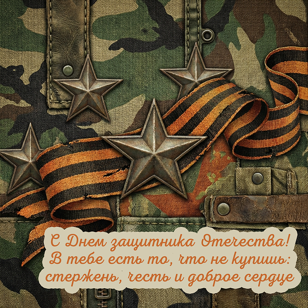 Открытка с Днем защитника Отечества мужчинам