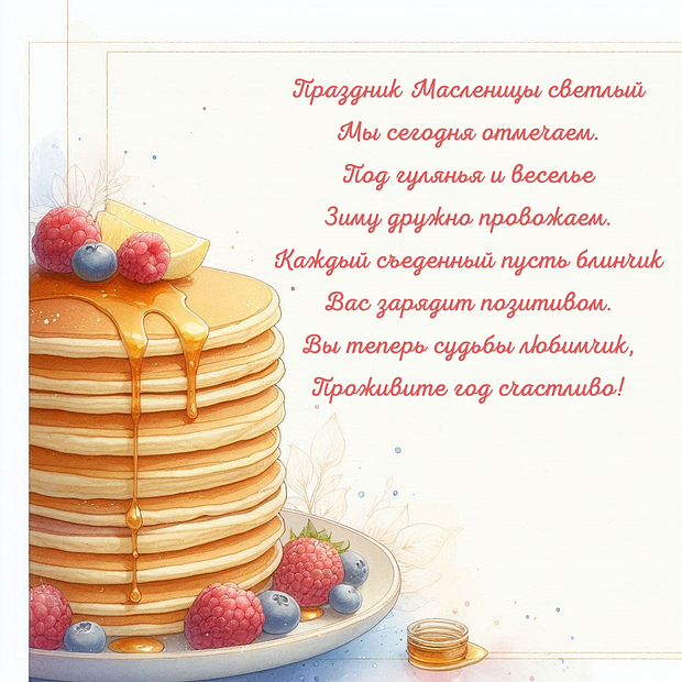 Стихи с поздравлением к Масленице