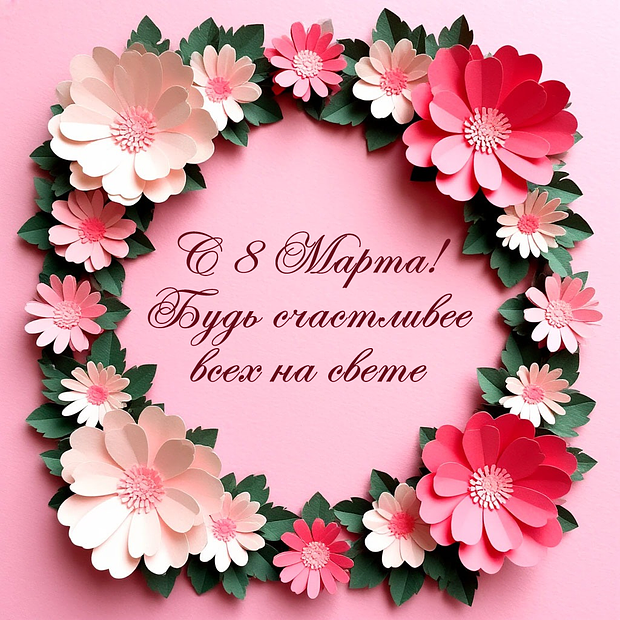 Открытка на 8 Марта
