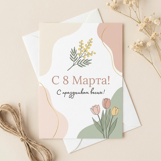 Открытка на 8 Марта
