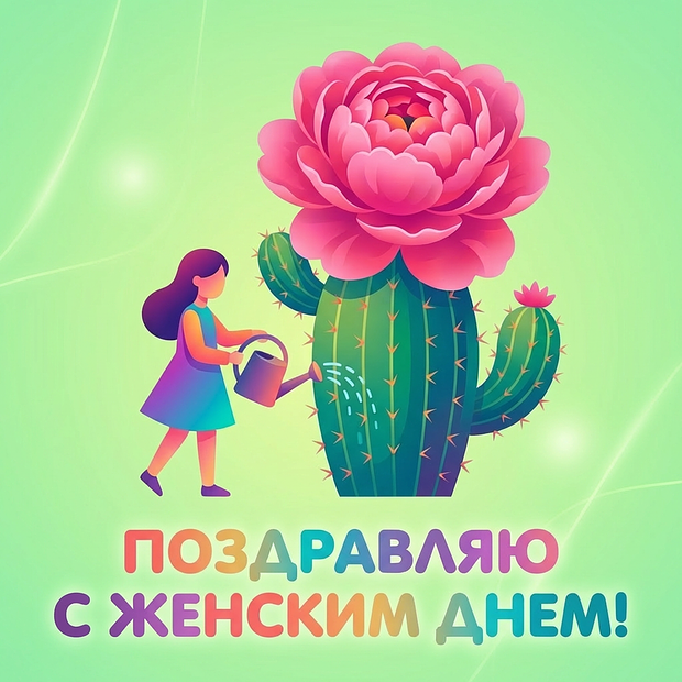 Детская картинка на 8 Марта
