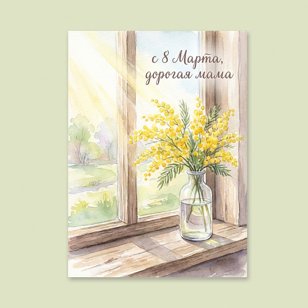 Открытка на 8 Марта
