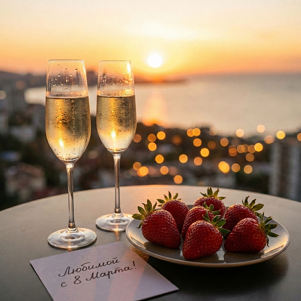 Открытка на 8 Марта
