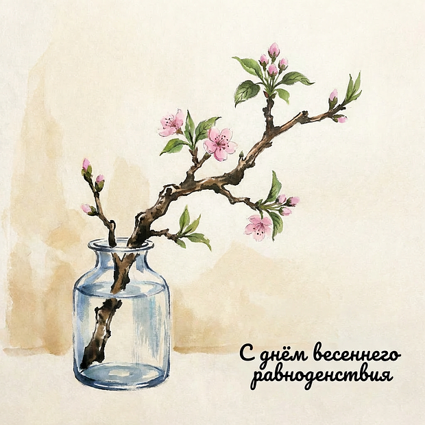 Открытка с днем весеннего равноденствия
