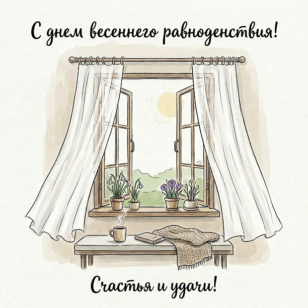 Скачать открытку с днем весеннего равноденствия
