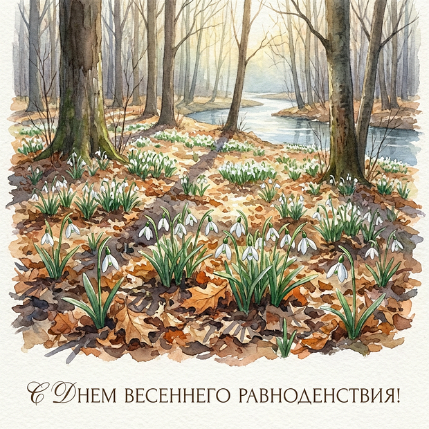 Открытка с днем весеннего равноденствия
