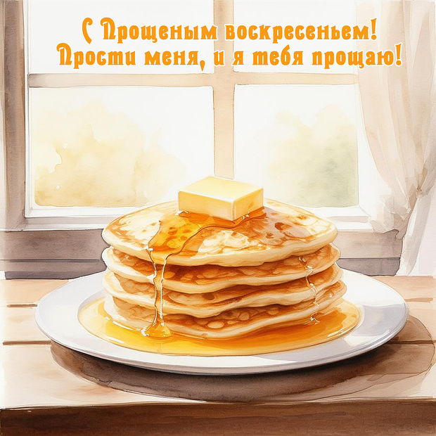 Красивая открытка на Прощеное воскресенье 2026

