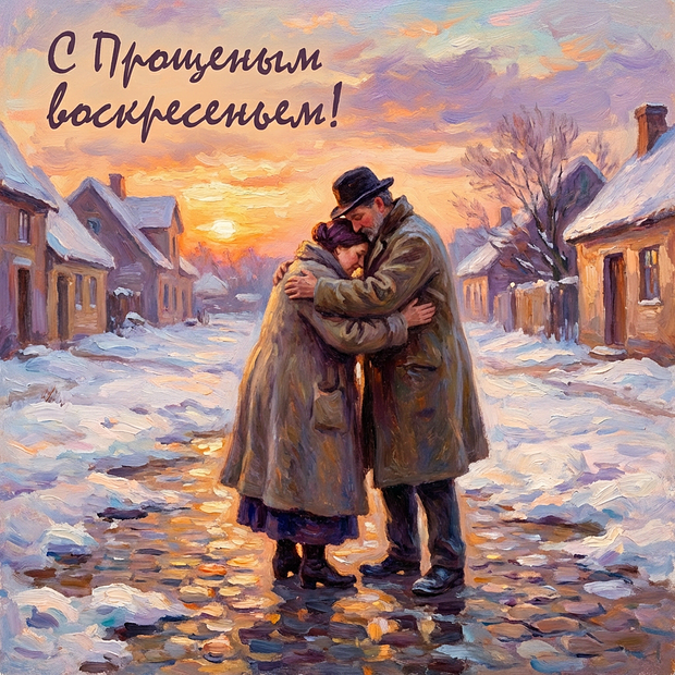 Открытка на Прощеное воскресенье 2026
