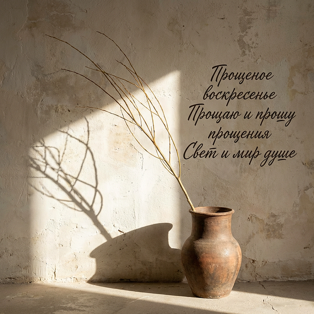 Картинка с поздравлением на Прощеное воскресенье
