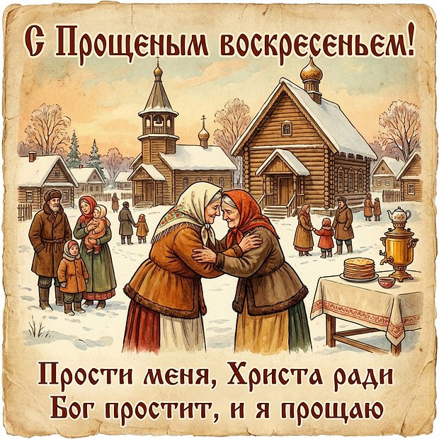 Красивая картинка на Прощеное воскресенье
