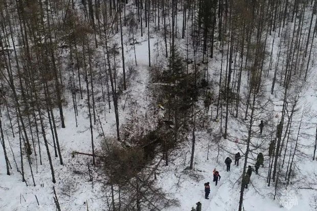 Место крушения пропавшего вертолета в Ромненском округе Амурской области