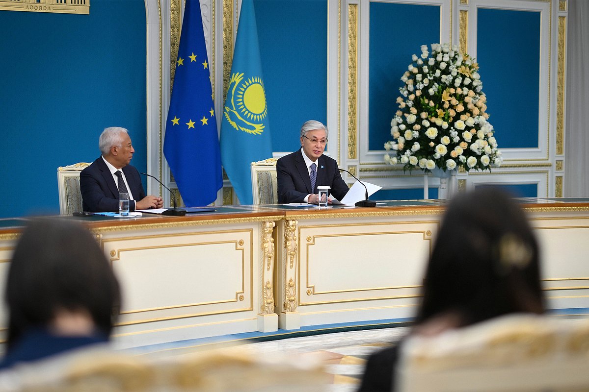 Председатель Европейского совета Антониу Кошта и президент Казахстана Касым-Жомарт Токаев
