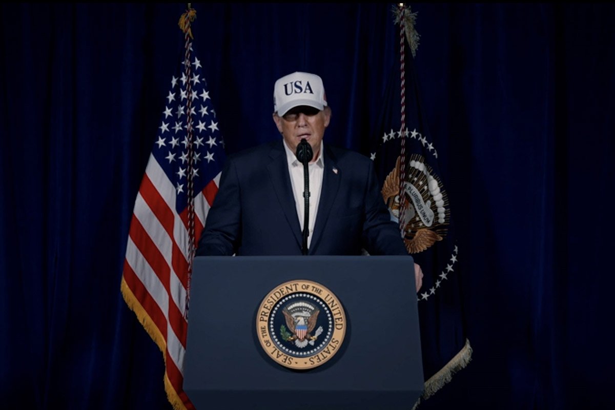 Президент США Дональд Трамп объявляет о начале военной операции против Ирана, Вашингтон, США, 28 февраля 2026 года