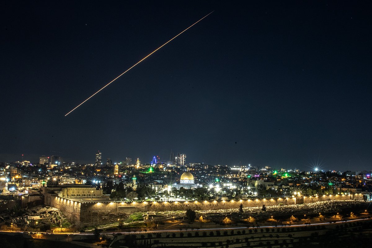 Иранская ракета над Иерусалимом, Израиль, 28 февраля 2026 года