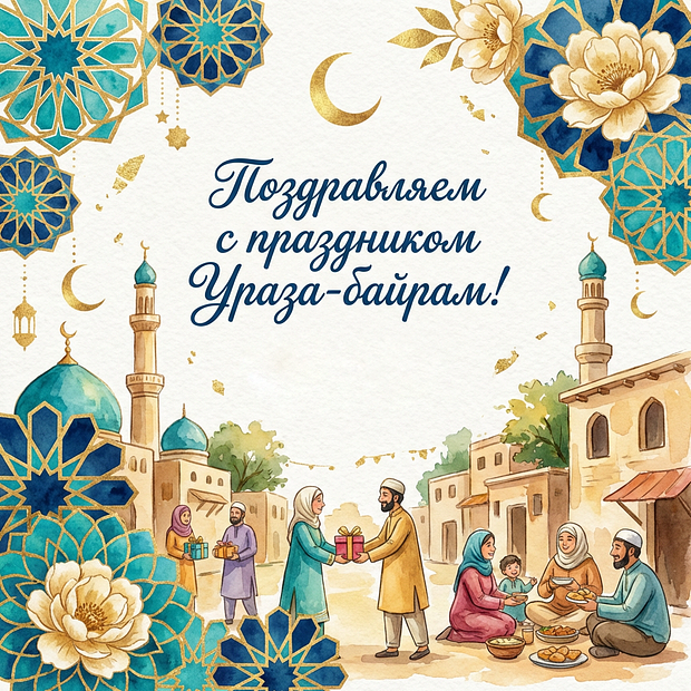 Открытка с Ураза-байрамом
