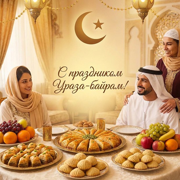 Открытка с днем Ураза-байрама
