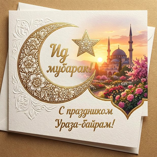 Открытка с Ураза-байрамом
