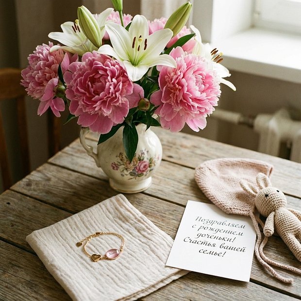 Открытки с рождением дочери с пожеланиями
