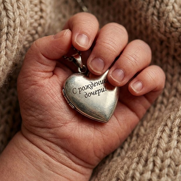 Красивая открытка с рождением дочери
