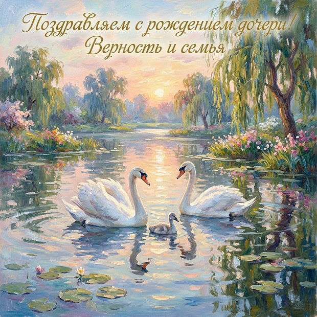 Поздравление с рождением дочери на открытке