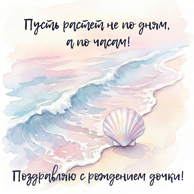 Открытка с рождением дочери

