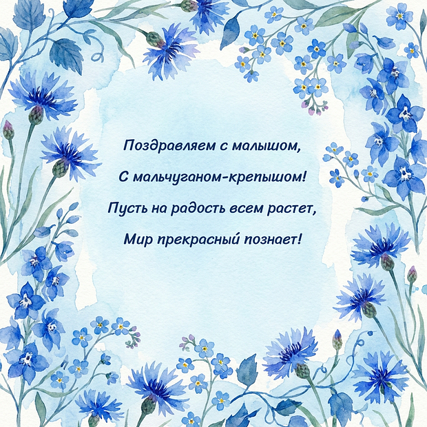 Открытки с рождением сына с пожеланиями
