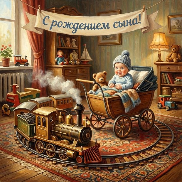 Открытка маме с рождением сына
