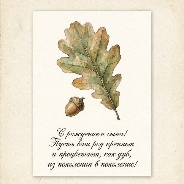 Поздравление с рождением сына на открытке