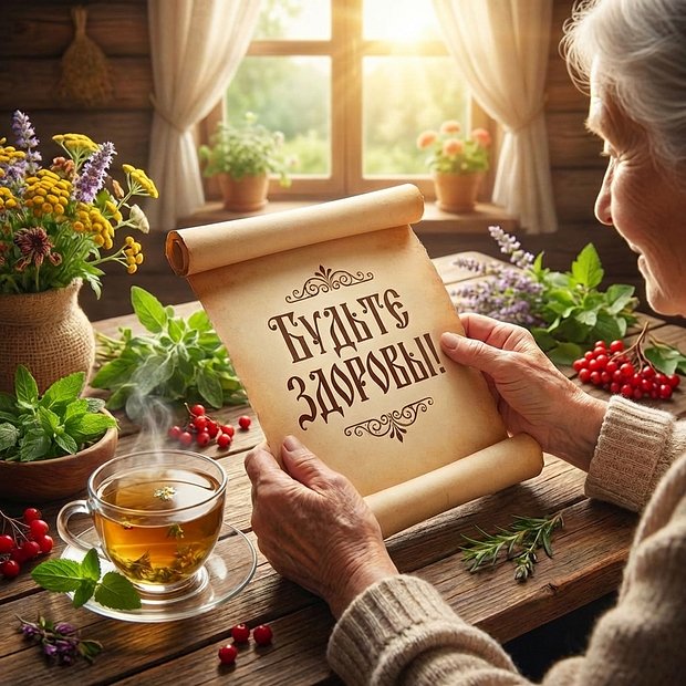 Открытка с пожеланиями здоровья	
