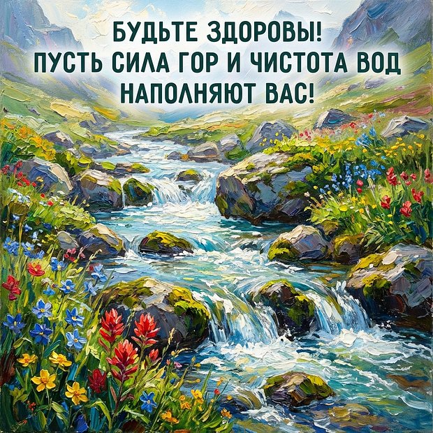 Открытка с пожеланиями хорошего здоровья
