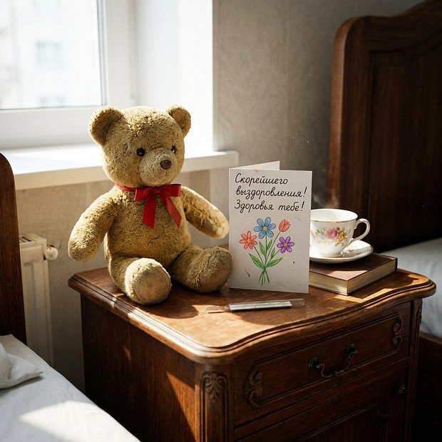 Открытка с пожеланиями здоровья	
