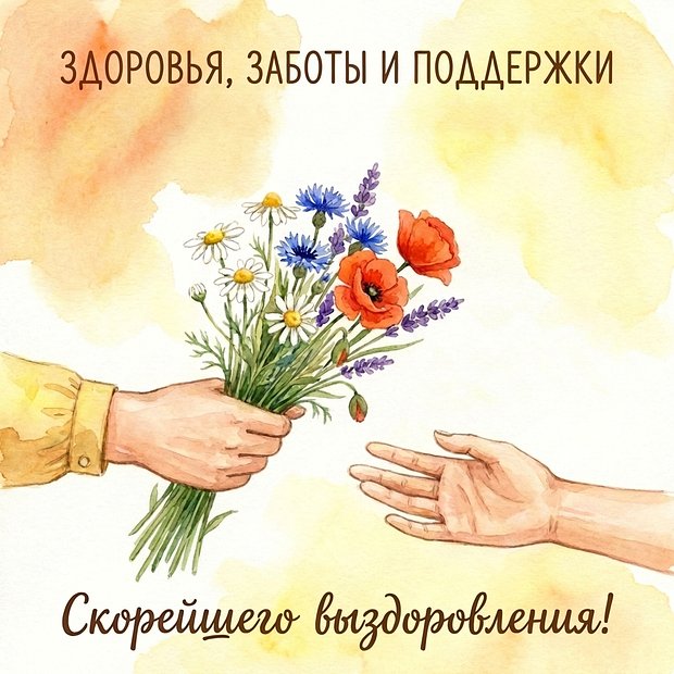 Открытка с пожеланиями здоровья