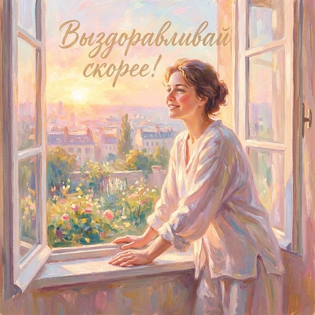 Красивая открытка с пожеланием доброго здоровья
