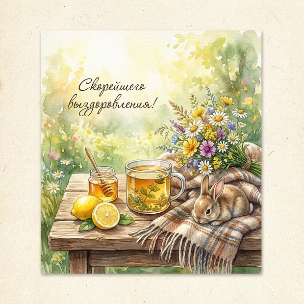 Открытка с пожеланиями здоровья