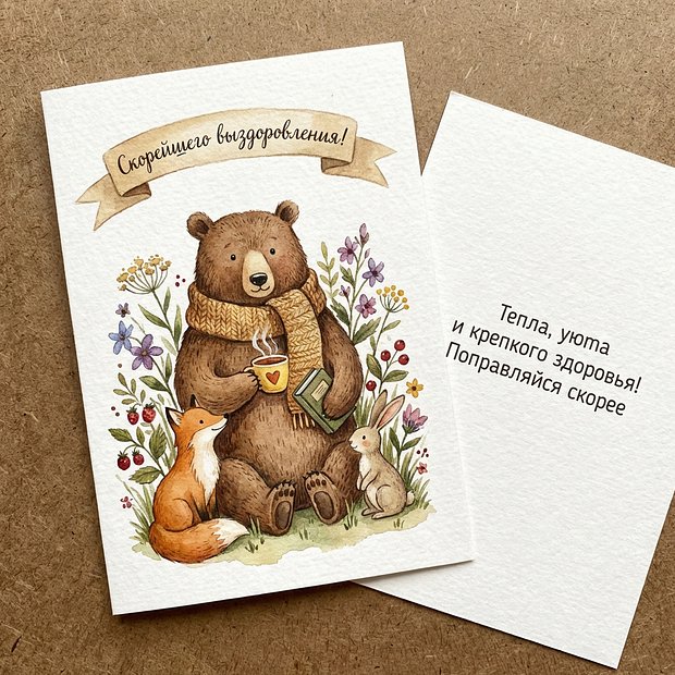 Красивая открытка с пожеланием здоровья и добра
